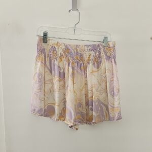Lotus And Luna Lavender Marble Yoga Shorts
